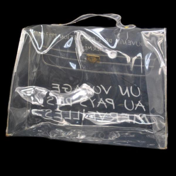 Authentic HERMES Kelly Beach Hand Bag SOUVENIR DE L&#039;EXPOSITION Vinyl 1997 V01396 #2 image