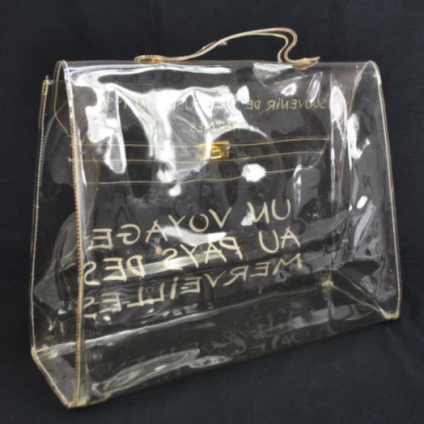 Authentic HERMES KELLY VINYL Beach Hand Bag SOUVENIR DE L&#039;EXPOSITION 1997 V01917 #3 image