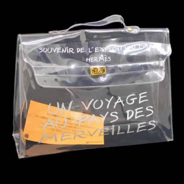 AUTHENTIC HERMES VINYL KELLY BEACH HAND BAG SOUVENIR DE L&#039;EXPOSITION 1997 G02997 #1 image