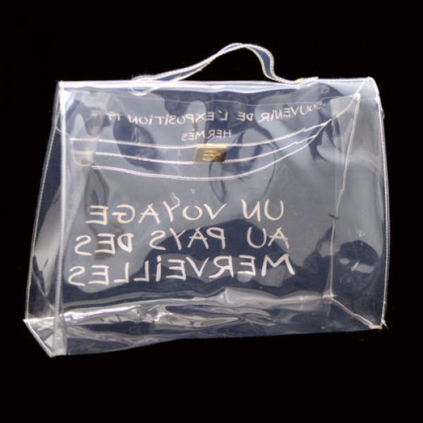 AUTH HERMES VINYL KELLY BEACH HAND BAG SOUVENIR DE L&#039;EXPOSITION 1997 AK08741 #2 image