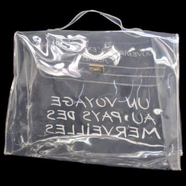 Authentic HERMES Kelly Beach Hand Bag SOUVENIR DE L&#039;EXPOSITION Vinyl 1997 V07474 #2 image