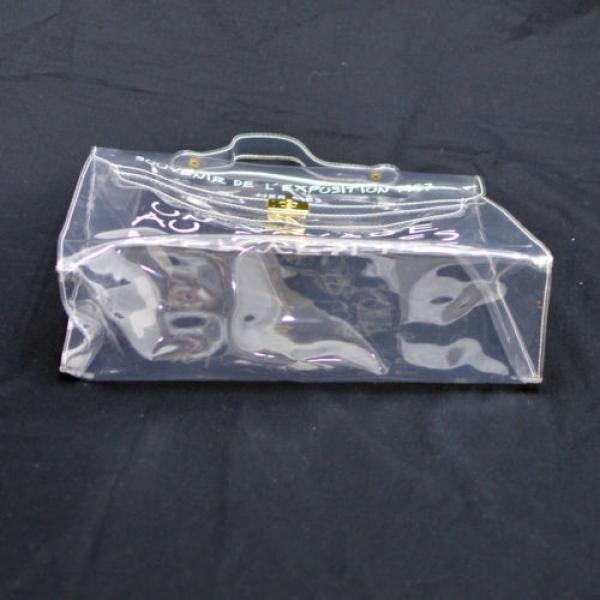 Authentic HERMES KELLY VINYL Beach Hand Bag SOUVENIR DE L&#039;EXPOSITION 1997 V11611 #3 image