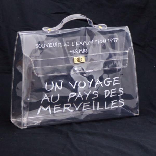Authentic HERMES KELLY VINYL Beach Hand Bag SOUVENIR DE L&#039;EXPOSITION 1997 V09484 #1 image