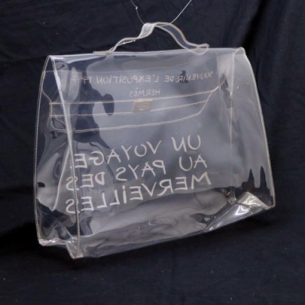 Authentic HERMES KELLY VINYL Beach Hand Bag SOUVENIR DE L&#039;EXPOSITION 1997 V09421 #2 image