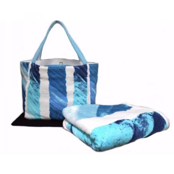 Authentic CHANEL Shoulder Bag Tote beach bag towel set A56192 (380729) #1 image