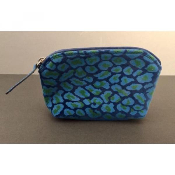 New Stubbs &amp; Wootton Palm Beach Blue Spots POCKET Cosmetic Bag Clutch MSRP $75 #1 image