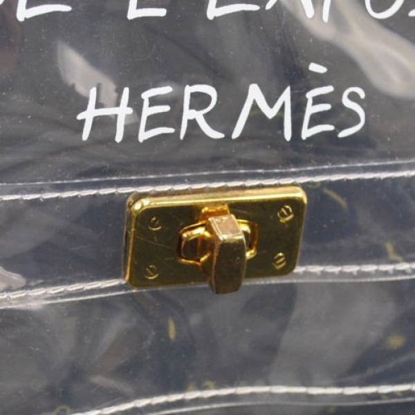 Authentic HERMES Kelly Beach Hand Bag SOUVENIR DE L&#039;EXPOSITION Vinyl 1997 V08014 #5 image