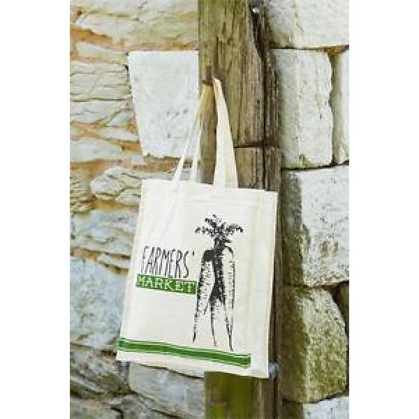 New FARMERS MARKET CANVAS TOTE Grocery Bag Purse Shopping Reusable Beach #1 image