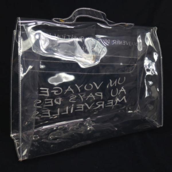 Authentic HERMES KELLY VINYL Beach Hand Bag SOUVENIR DE L&#039;EXPOSITION 1997 V14394 #3 image