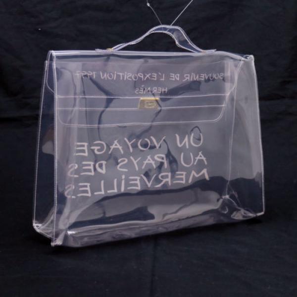 Authentic HERMES KELLY VINYL Beach Hand Bag SOUVENIR DE L&#039;EXPOSITION 1997 V08493 #2 image