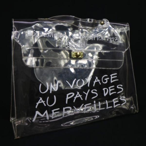 Authentic HERMES KELLY VINYL Beach Hand Bag SOUVENIR DE L&#039;EXPOSITION 1997 V08290 #1 image