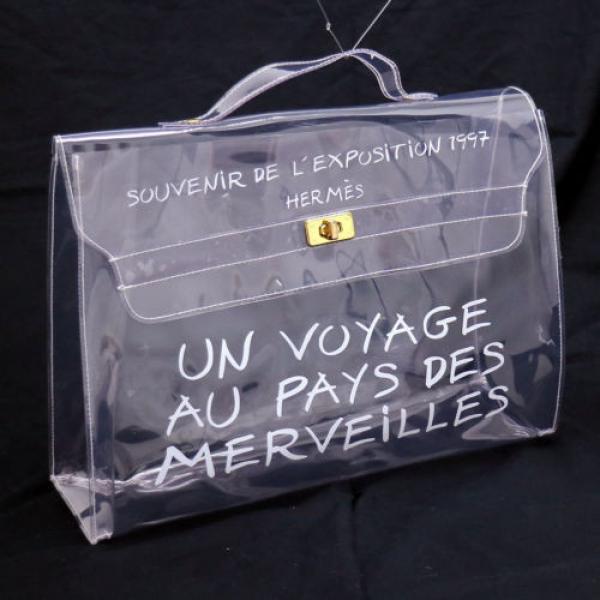 Authentic HERMES KELLY VINYL Beach Hand Bag SOUVENIR DE L&#039;EXPOSITION 1997 V08520 #1 image