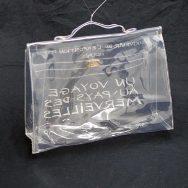Authentic HERMES KELLY VINYL Beach Hand Bag SOUVENIR DE L&#039;EXPOSITION 1997 V14222 #2 image