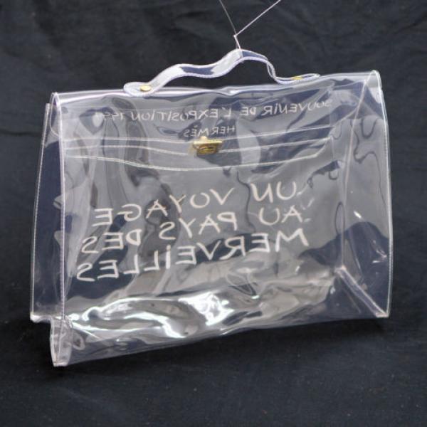 Authentic HERMES KELLY VINYL Beach Hand Bag SOUVENIR DE L&#039;EXPOSITION 1997 V14224 #2 image