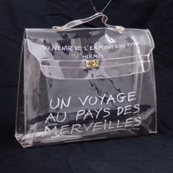 Authentic HERMES KELLY VINYL Beach Hand Bag SOUVENIR DE L&#039;EXPOSITION 1997 V09485 #1 image