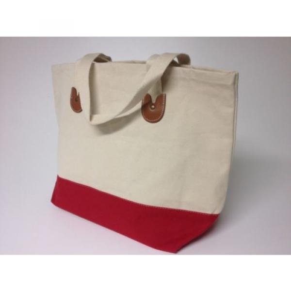Canvas Handbag Beach Bag Tote Bag Book Bag JUST IN TIME FOR SCHOOL! Large RED #1 image