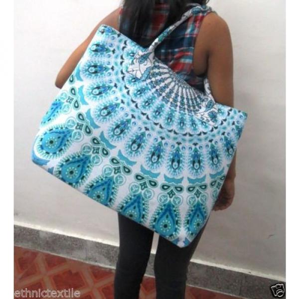 Women Mandala Cotton Bag Designer Large Tote Bag Handmade Beach Shopping Purse #2 image