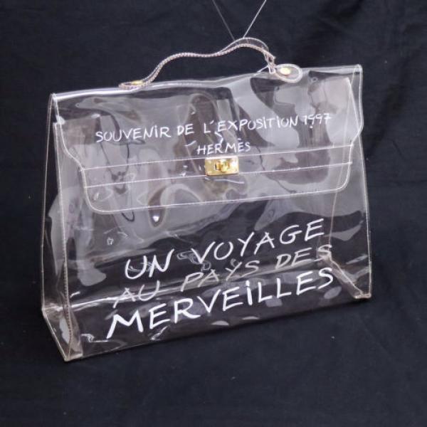 Auth HERMES KELLY Beach Hand Bag SOUVENIR DE L&#039;EXPOSITION 1997 Vinyl VTG V09463 #1 image