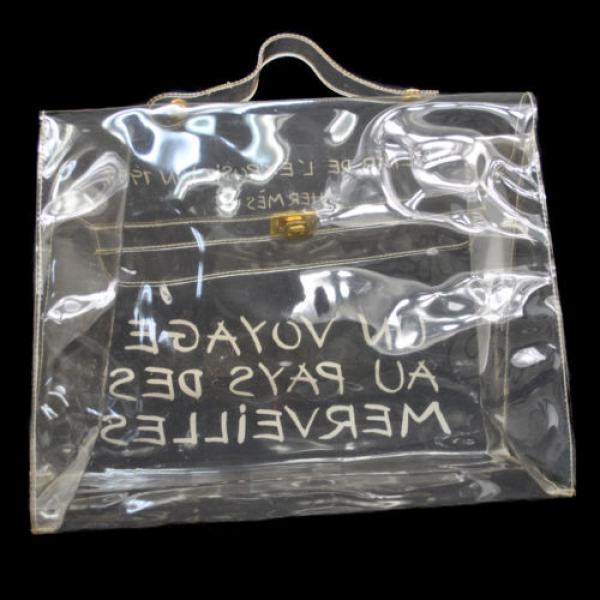 Authentic HERMES Kelly Beach Hand Bag SOUVENIR DE L&#039;EXPOSITION Vinyl 1997 V01860 #2 image