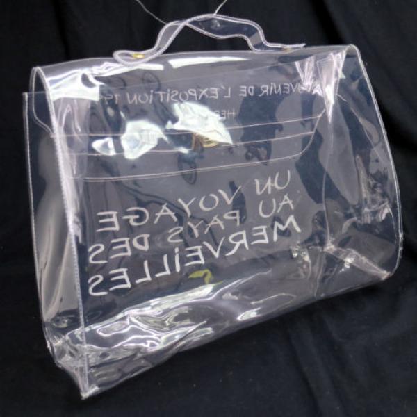 Authentic HERMES Vinyl Kelly Hand Beach Bag SOUVENIR DE L&#039;EXPOSITION 1997 V09651 #2 image