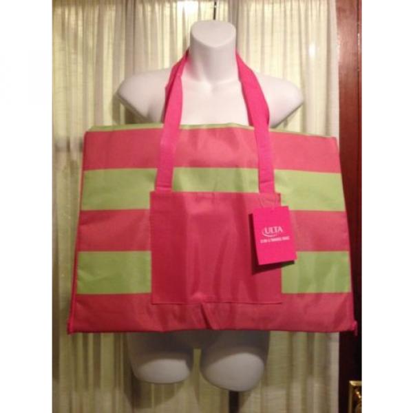 Nwt Ulta Shoulder Hand Bag Blanket Tote Large Summer Beach NWT Pink Lemon 2 in 1 #1 image