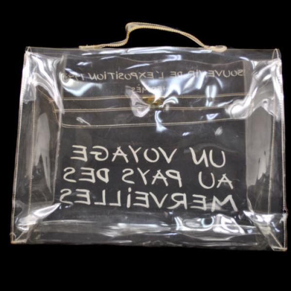 Auth HERMES Kelly Beach Hand Bag SOUVENIR DE L&#039;EXPOSITION Vinyl 1997 RK10085 #4 image