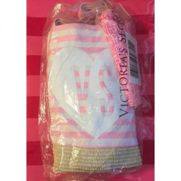 Victoria Secret Pink/White Tote &amp; Scarf Summer Beach Swim Bag Limited Edition #2 image