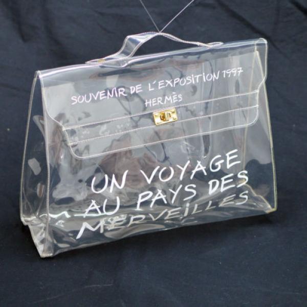 Auth HERMES Kelly Beach Hand Bag SOUVENIR DE L&#039;EXPOSITION Vinyl 1997 V12319 #1 image
