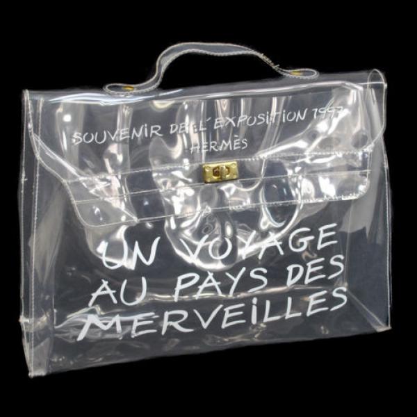 Authentic HERMES Kelly Beach Hand Bag SOUVENIR DE L&#039;EXPOSITION Vinyl 1997 B29984 #1 image