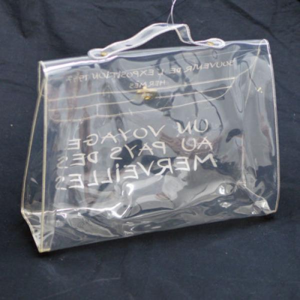 Auth HERMES Kelly Beach Hand Bag SOUVENIR DE L&#039;EXPOSITION Vinyl 1997 V12319 #2 image
