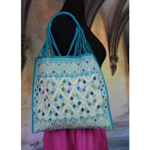Hand Woven Hobo Bags 5 Colors Mayan Chiapas Mexico Folk Art Larrainzar Beach Bag #2 image