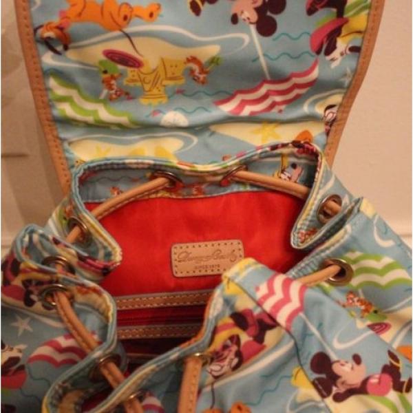 NWT Dooney &amp; Bourke Disney Beach Print Backpack Bag Mickey Mouse Pluto Perfect!! #3 image