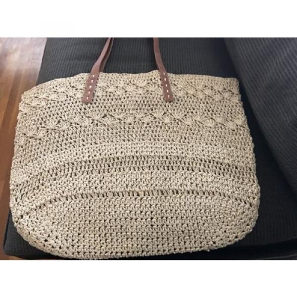 Merona Women&#039;s Soft Straw Tote Handbag - Natural Beach Bag NEW #1 image