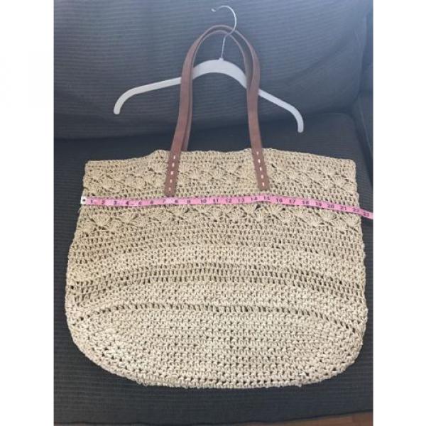 Merona Women&#039;s Soft Straw Tote Handbag - Natural Beach Bag NEW #3 image