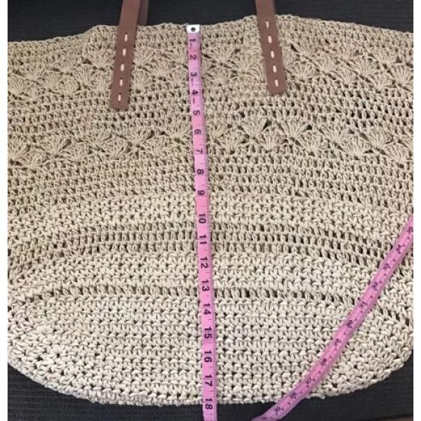 Merona Women&#039;s Soft Straw Tote Handbag - Natural Beach Bag NEW #4 image