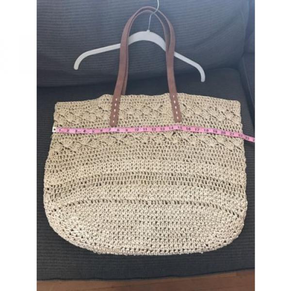 Merona Women&#039;s Soft Straw Tote Handbag - Natural Beach Bag NEW #5 image