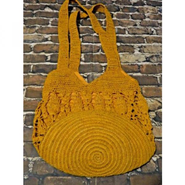 Mar y sol Beach Bag Handbag Madagascar Yellow Crochet #1 image