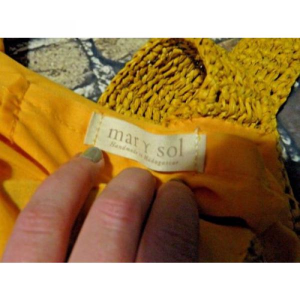 Mar y sol Beach Bag Handbag Madagascar Yellow Crochet #4 image