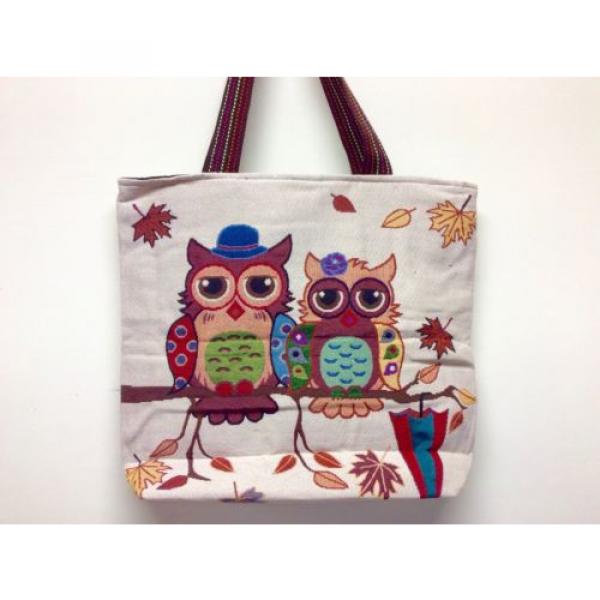 Women&#039;s Canvas Shopping Bag Owls Canvas Tote Bag Shoulder Canvas Bag, Beach Bag #1 image