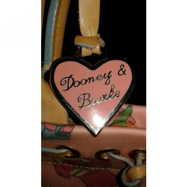 Dooney &amp; Bourke Pink Summer beach hand bag Purse HTF Tassle Tote #2 image