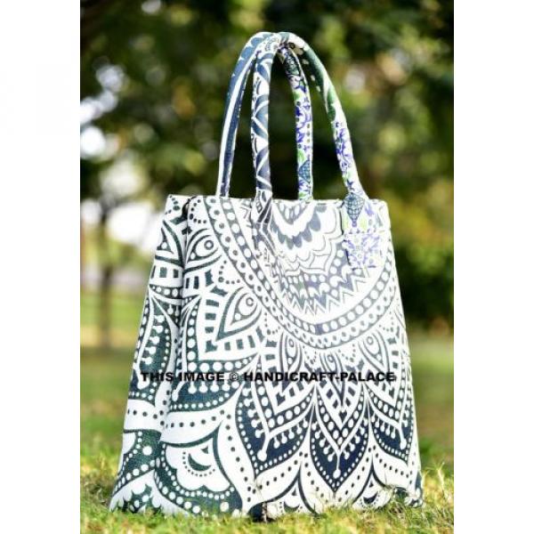 Indian Cotton Beach Bag Shopping Jhola Large Tote Messenger Handmade Mandala #2 image