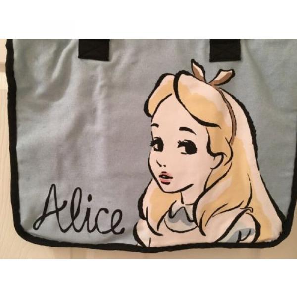 NWT DISNEY STORE ALICE IN WONDERLAND LARGE ZIPPER TOTE CARRY ON PURSE BEACH BAG #2 image
