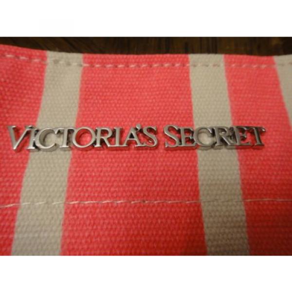 New Sealed Victoria&#039;s Secret Tote Large PINK Striped SWIM BEACH Tote Pool BAG #3 image
