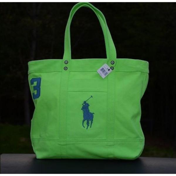 NWT Ralph Lauren Large Bag Tote Beach Shopping travel Canvas Big Pony #1 image