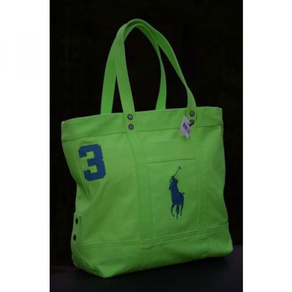 NWT Ralph Lauren Large Bag Tote Beach Shopping travel Canvas Big Pony #3 image