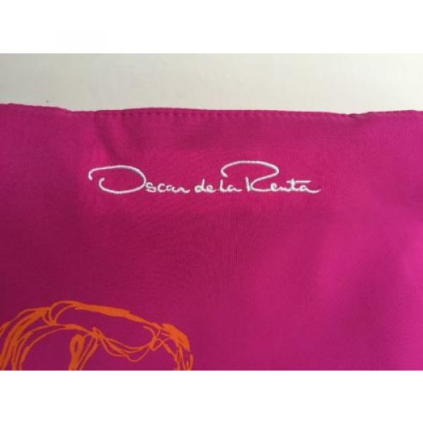 Oscar De La Renta Pink Tote Beach Bag With Makeup Bag #4 image