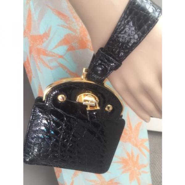 SALE!!!!  !! Stunning authentic black alligator bag by Giorgio&#039;s of Palm Beach #1 image