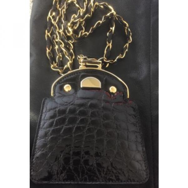 SALE!!!!  !! Stunning authentic black alligator bag by Giorgio&#039;s of Palm Beach #3 image