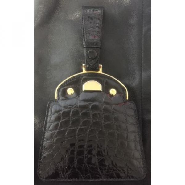 SALE!!!!  !! Stunning authentic black alligator bag by Giorgio&#039;s of Palm Beach #4 image