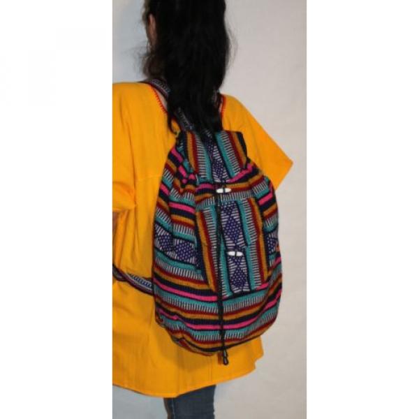 Beach Mexican Hippie Baja Tote Ethnic Backpack Indian Bag, Blanket Purse #3 image